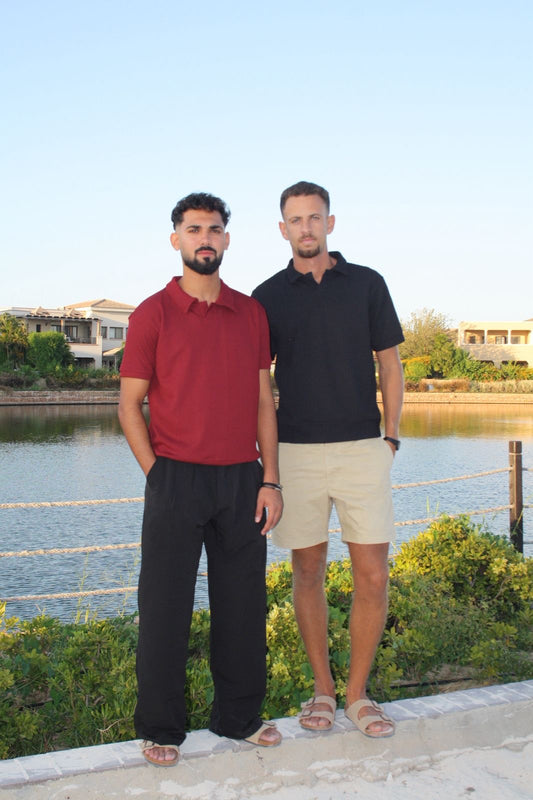 Burgundy old money polo