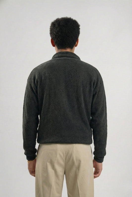 Dark Green quarter zipper