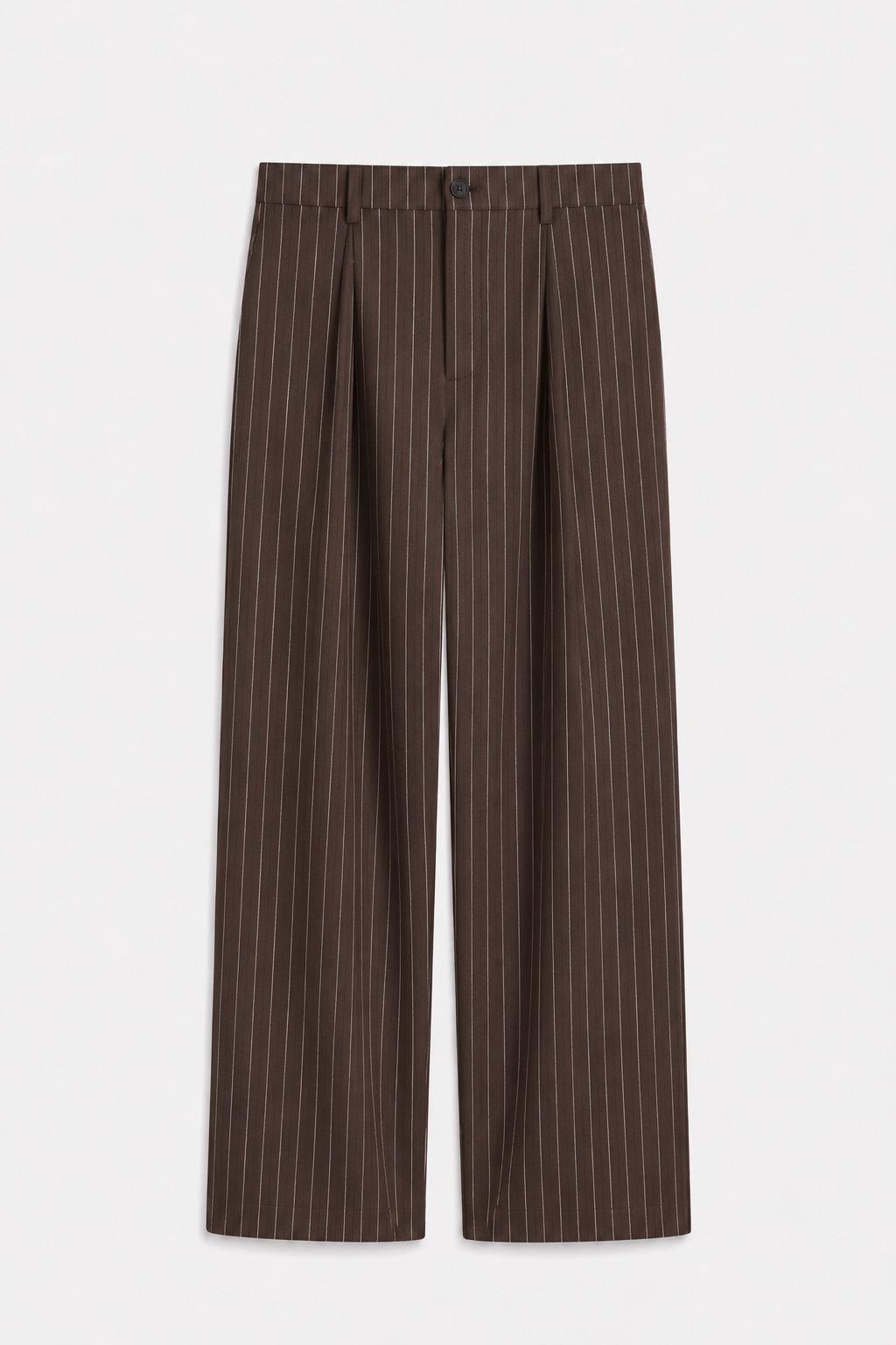 brown stripe tailored pants
