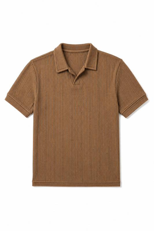 Brown Old Money Polo