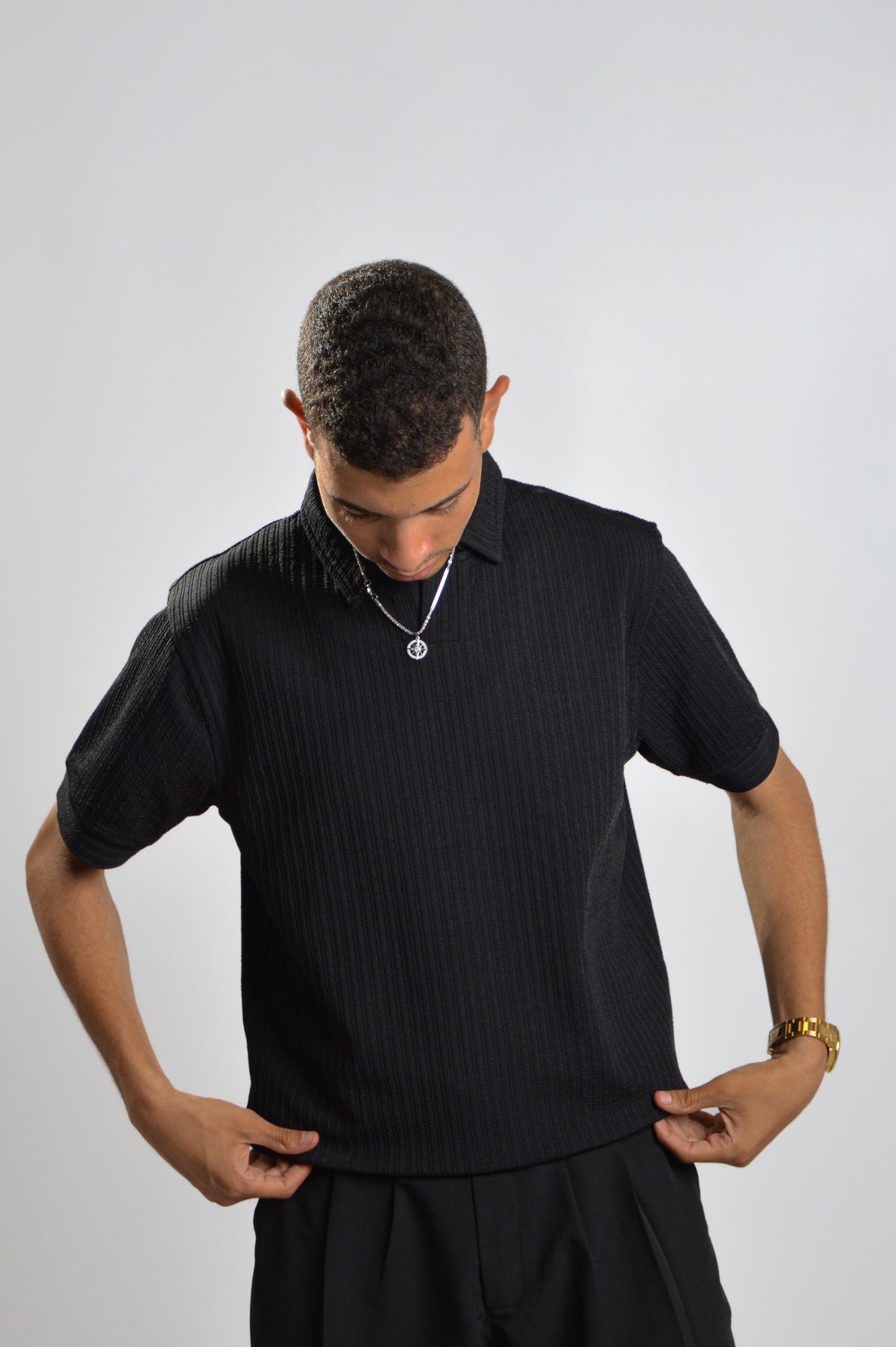 Midnight knit oldmoney polo