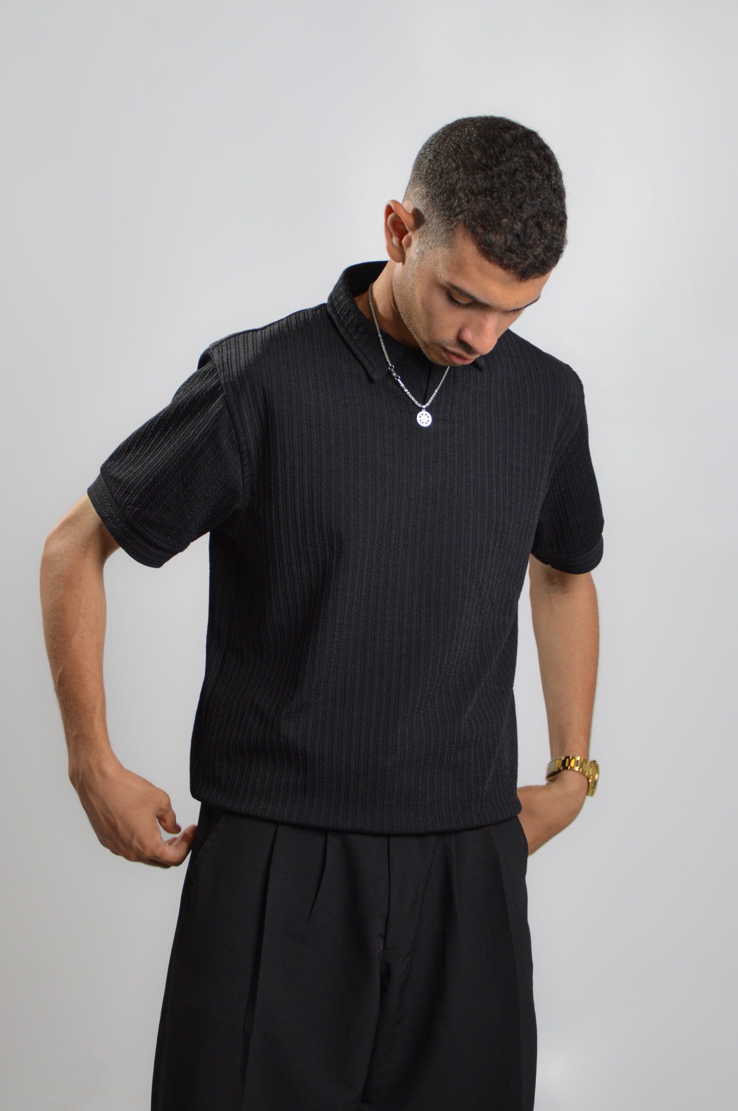 Midnight knit oldmoney polo