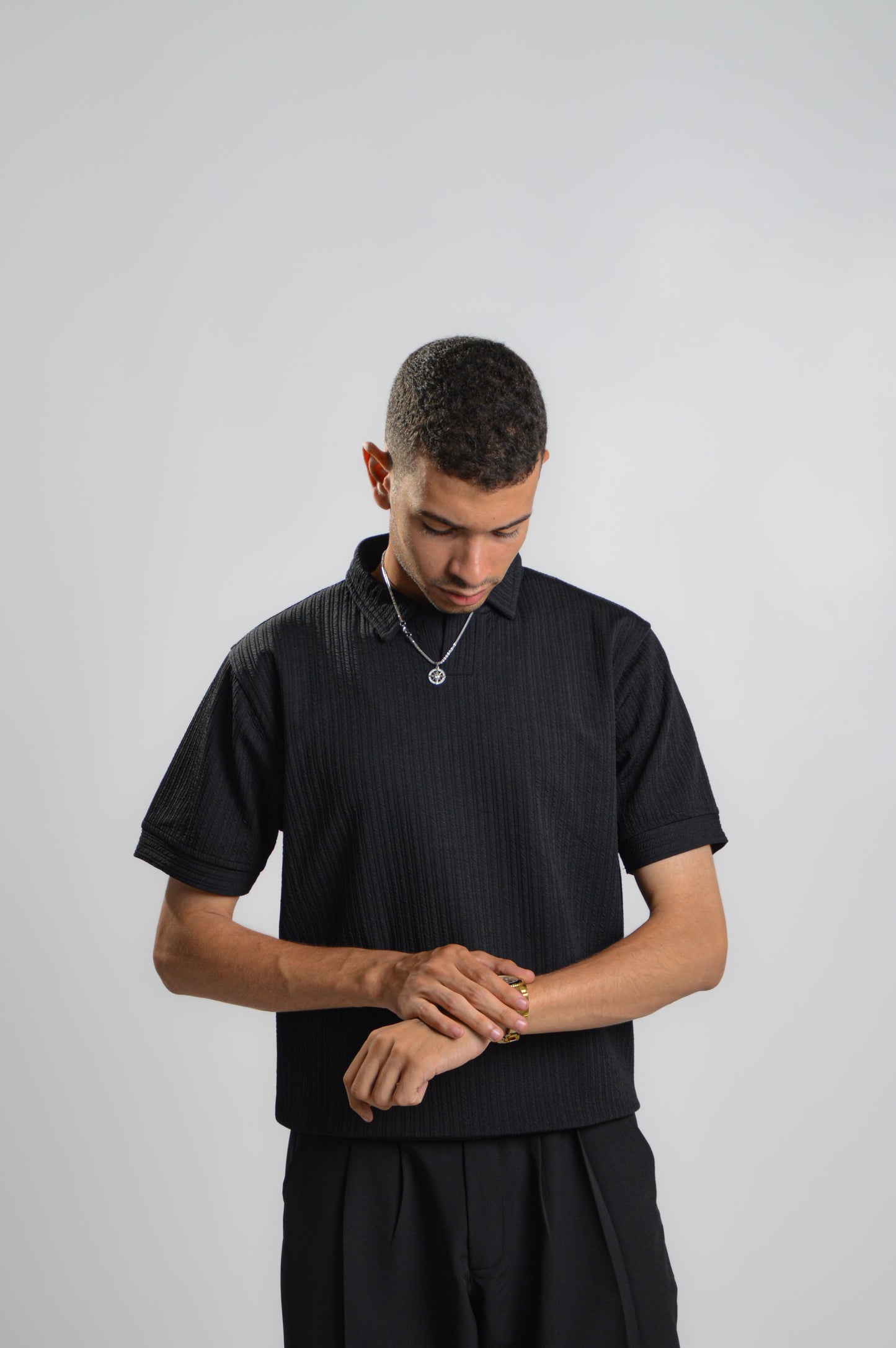 Midnight knit oldmoney polo