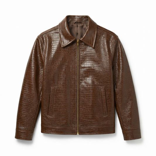 The Crocodile leather jacket