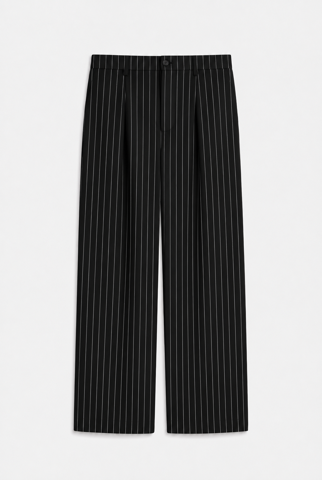 Black stripe tailored pants