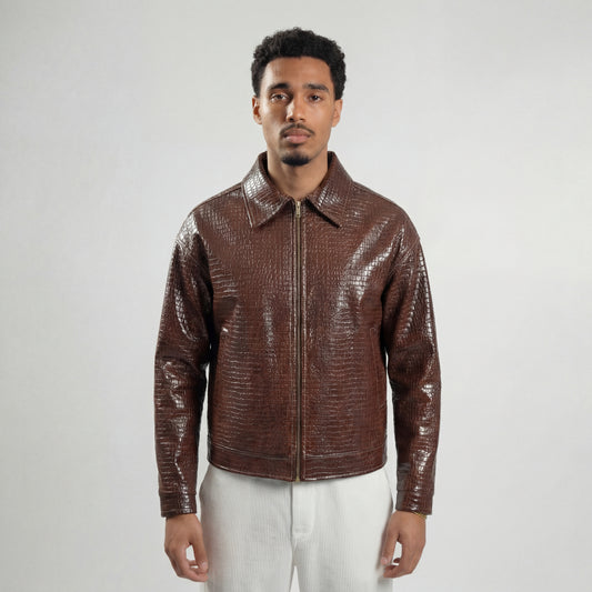 The Crocodile leather jacket