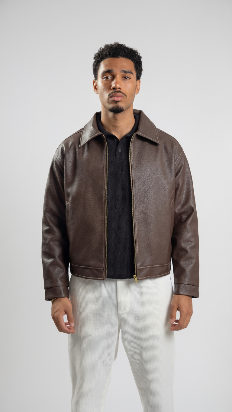 The Signature Brown Leather Jacket