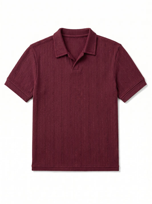 Burgundy Old Money Polo