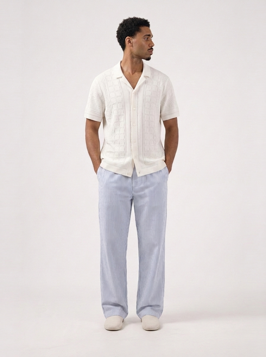 blue stripe pants