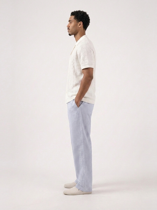 blue stripe pants